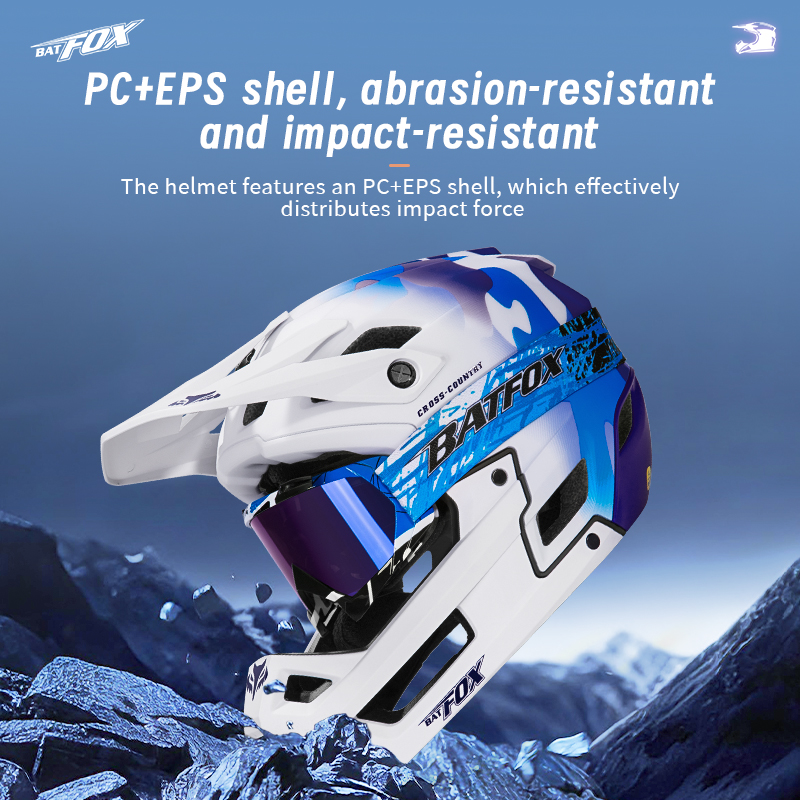 Mountain Biking Full Face Helmet - BATFOX Mountainbike Volledig Gezicht Helm Speed