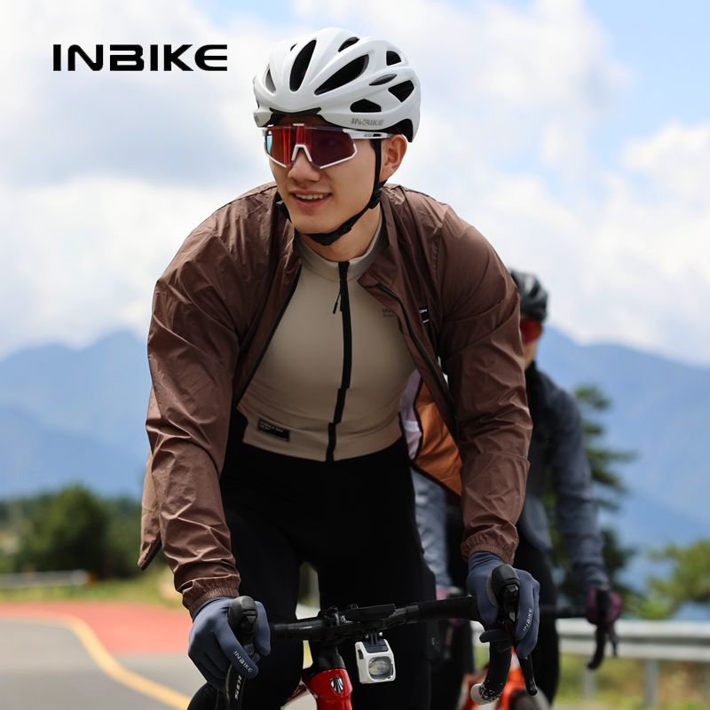 Mountain Biking Rain Jacket - Inbike Heren Lange Mouwen Windjack Mtb