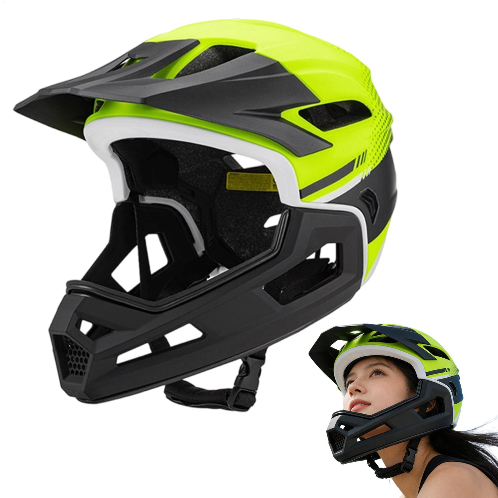 Mountain Biking Full Face Helmet - Mountainbike Integraalhelm Fietsen Hoofddeksel Bescherming Fietsen
