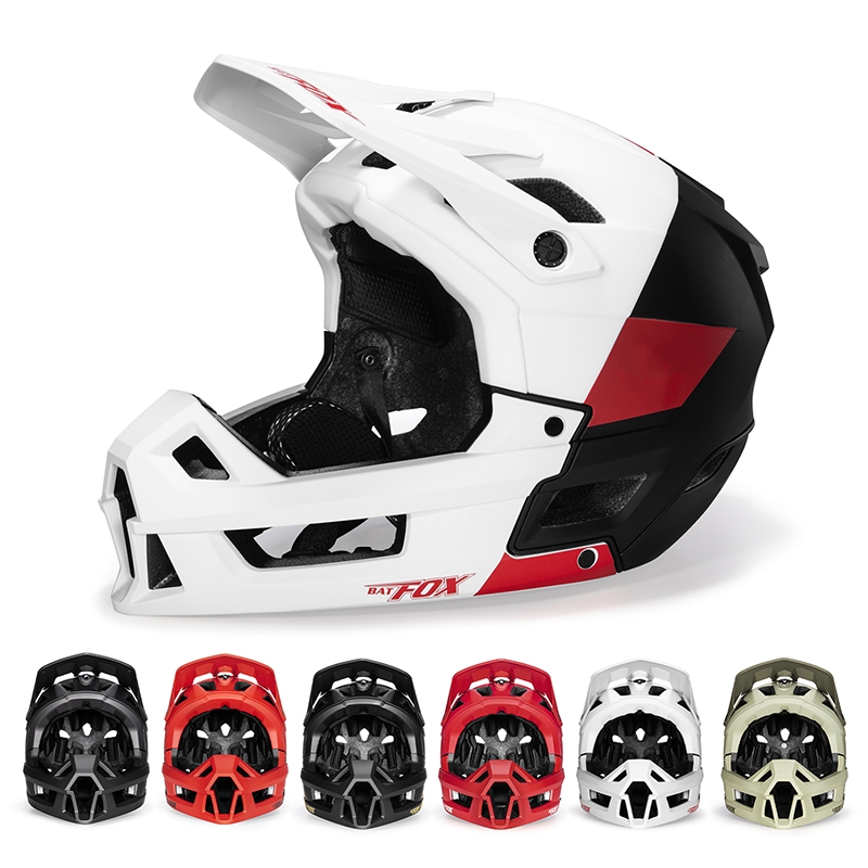 Mountain Biking Full Face Helmet - BATFOX Integraalfietshelm Heren Dames Downhill Off-road
