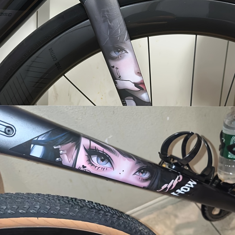 1Pc Anime Girl Peeking Sticker - Mountain Biking Helmet recensie en prijs