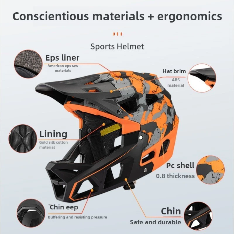 Nieuwe Volledig Gezicht Mounta - Mountain Biking Full Face Helmet recensie en prijs